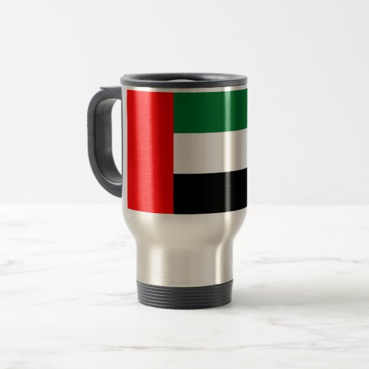 Mug de voyage avec Drapeau des Emirats Arabes Unis (Devant gauche)
