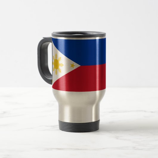 Mug de voyage avec drapeau des Philippines (Devant gauche)