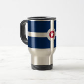 Mug de voyage avec Drapeau d'Indianapolis, USA (Devant gauche)
