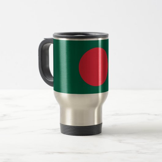 Mug de voyage avec drapeau du Bangladesh (Devant gauche)