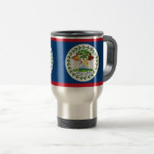 Mug de voyage avec Drapeau du Belize (Devant droit)