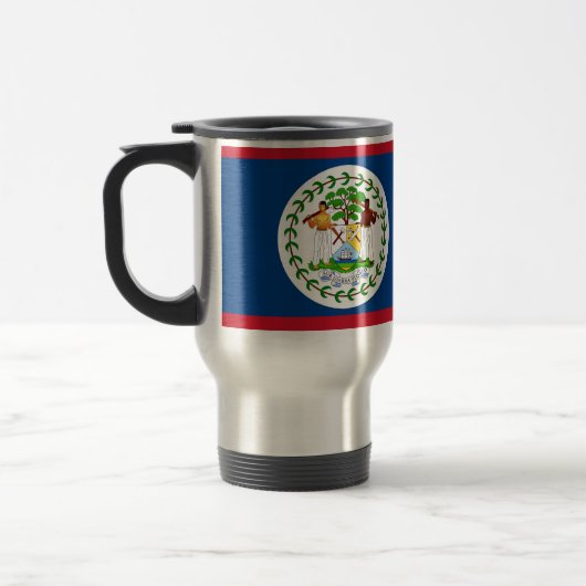 Mug de voyage avec Drapeau du Belize (Gauche)