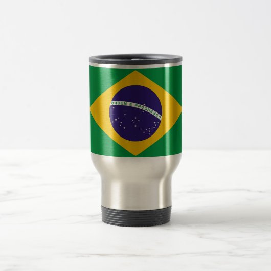Mug de voyage avec drapeau du Brésil (Centre)