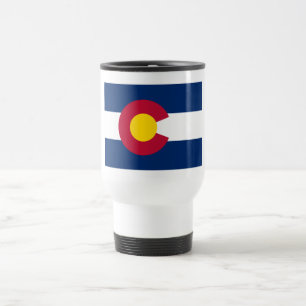 Mug de voyage avec drapeau du Colorado