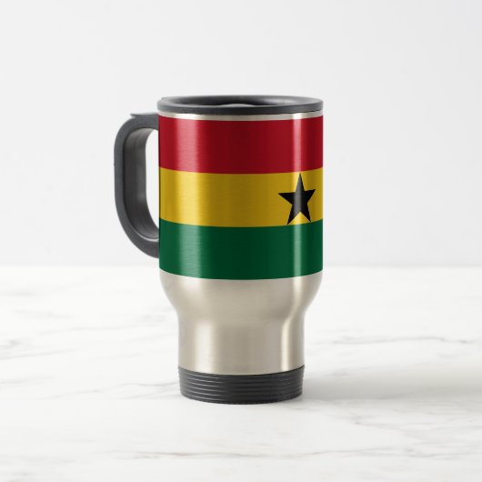 Mug de voyage avec drapeau du Ghana (Devant gauche)