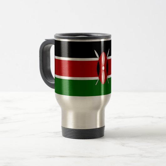 Mug de voyage avec Drapeau du Kenya (Devant gauche)