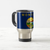 Mug de voyage avec Drapeau du Montana State - USA (Devant gauche)