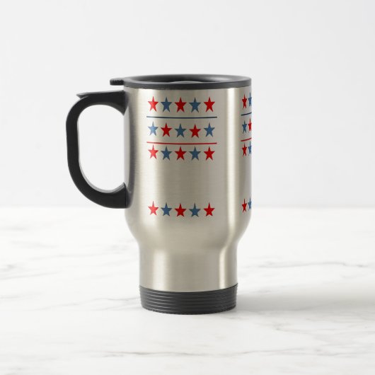 mug de voyage avec étoiles de drapeau américain en (Gauche)