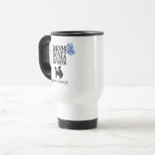 Mug de voyage avec typographie personnalisée pour (Devant gauche)