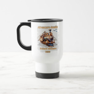 Mug De Voyage Aventure Retraite Montagnes du train Vintage