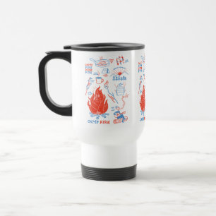 Mug De Voyage Aventure Rétro au Feu de Camp – Activité de Campin