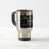 Mug De Voyage Avion de chasse d'ouragan d'Eurofighter (Devant gauche)
