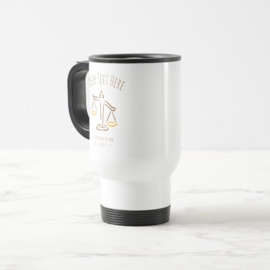 Mug De Voyage Avocat | Procureur | Juge | Cabinet d'avocats / Bu (Devant gauche)