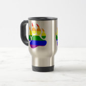 Mug De Voyage Awesome Gay Bear Rainbow griffe (Devant gauche)