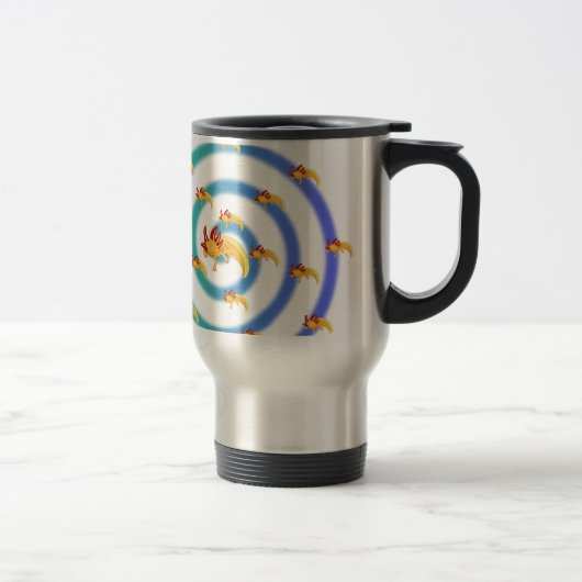 Mug De Voyage Axolotl vortex bleu (Droit)