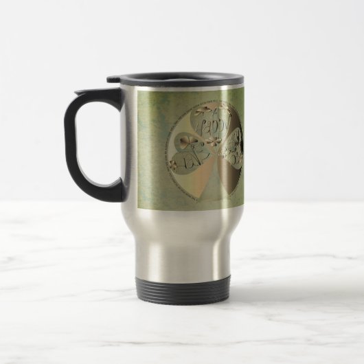 Mug De Voyage "Ayez une joyeuse St. Patrick" écrit à la main (Gauche)
