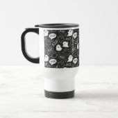Mug De Voyage B&W Cute Doodle Halloween Motif (Gauche)