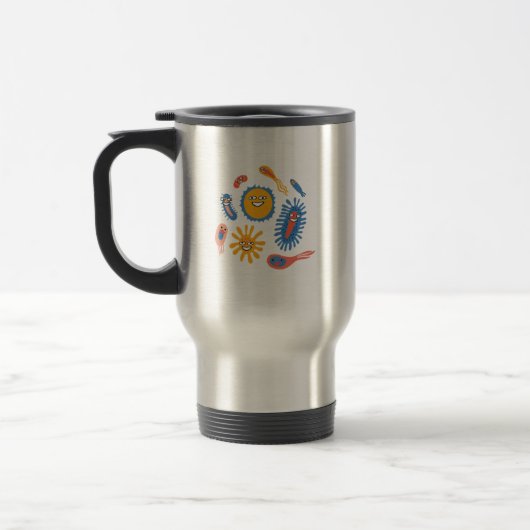 Mug De Voyage Bactérie amusante Microbiologie Chimie (Gauche)
