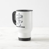 Mug De Voyage Badass Vétérinaire Certifié - À Porter (Devant gauche)
