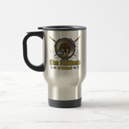 Mug De Voyage Badge du clan Sandilands (Gauche)