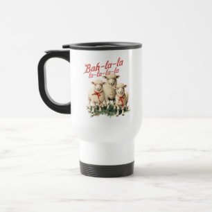 Mug De Voyage Bah La La Cute Retro Noël Moutons