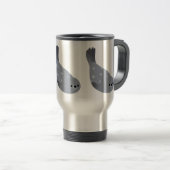 Mug De Voyage Baignade mignonne Cartographie Port Seal Commuter  (Devant droit)