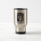 Mug De Voyage Baîllement de chiot de dobermann, somnolent, (Centre)