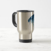 Mug De Voyage Baiser de cheval d'aquarelle, amour de cheval (Devant gauche)