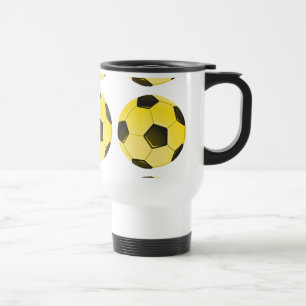 Mug De Voyage Bal de soccer américain jaune ou football
