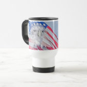 Mug De Voyage Bald Eagle et le drapeau américain (Devant gauche)