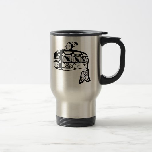 Mug De Voyage Baleine de Tlingit de Natif américain (Droit)