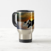 Mug De Voyage Baleines au coucher du soleil (Devant gauche)