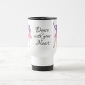 Mug De Voyage Ballerina femme dansant silhouette rose violet (Centre)