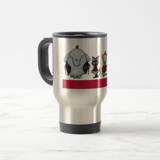 Mug De Voyage Bande d'animaux (Devant gauche)