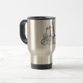 Mug De Voyage Bande de Bluegrass B&W (Devant gauche)