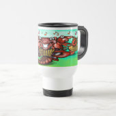 Mug De Voyage Bande de langoustes (Devant droit)
