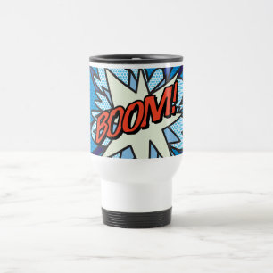 Mug De Voyage Bande dessinée BOOM Moderne Fun Typographie