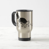 Mug De Voyage Bande dessinée border collie (Devant gauche)