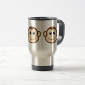 Mug De Voyage Bande dessinée de visage de singe (Devant droit)