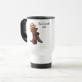 Mug De Voyage Bande dessinée du teckel du papa (Devant gauche)