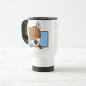 Mug De Voyage Bande dessinée encadrée Shiba Inu (Devant gauche)