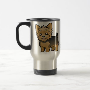 Mug De Voyage Bande dessinée Yorkshire Terrier (cheveux courts