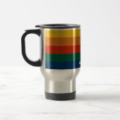 Mug De Voyage Bandes de coucher de soleil rétro avec espace simp (Gauche)
