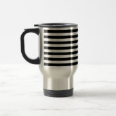 Mug De Voyage Bandes horizontales en noir et blanc tendance (Gauche)
