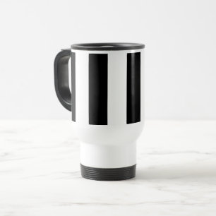 Mug De Voyage Bandes noires et blanches, Motif rayé, Lignes