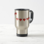 Mug De Voyage Bannière de coeur de Bunco (Devant droit)