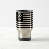 Mug De Voyage Bannière noire épangée par l'étoile drapeau améric (Centre)