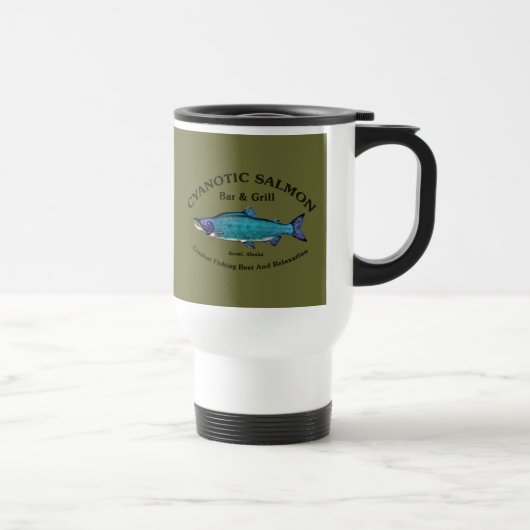 Mug De Voyage Bar et Grill Saumon Cyanotique (Droite)