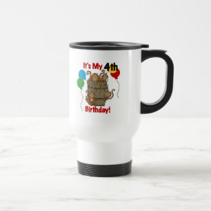 Mug De Voyage Baril des singes 4e anniversaire