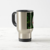 Mug De Voyage Baseball blanc avec points rouges (Devant gauche)